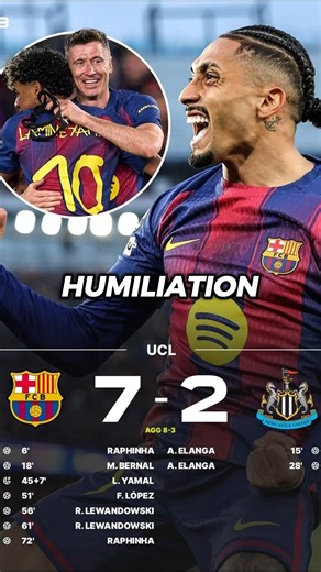 When Barça gave Newcastle a historic 7 goal UCL humiliation at Camp Nou.😳🤯