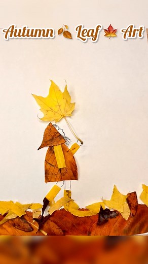 Autumn Leaf Art 🍁 | Easy & Creative Fall Leaf Craft Idea for Home Decor 🌿 #art #diy #leafart #autumnleaves #autumnvibes #craft #crafts #creative | MinaxiArts
