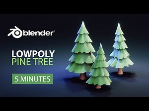 Blender Speed Modeling Lowpoly Tree in 5 MINUTES in Blender 3d | Low poly 3d Modeling | Lowpoly Tree