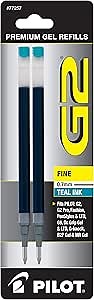 Pilot, G2 Gel Ink Refills, Bold Point 1 mm, Green, Pack of 2