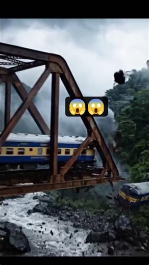 😱😱Rusty Bridge Collapse Train Fell Down | Realistic Movie Scene #trending #youtubeshorts #shorts