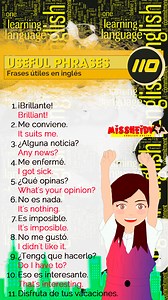 Hey there! ❤🤗👩‍🏫! Let's learn some useful phrases 💪Keep on learning👩‍🏫Expresiones que te ayudaran muchísimo a practicar inglés💪No te detengas!💪💟 💪💯#MissHeidyEnglish 💪💯#Usefulphrases #aprendeinglesonline #MissHeidyEnglish #adjetivoseningles #aprendeinglesfacil #expresioneseningles #aprendeinglês | Miss Heidy English