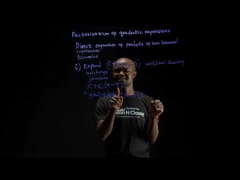 JSS3 | Mathematics | Factorization of quadratic expressions | Direct expansion of product | 3