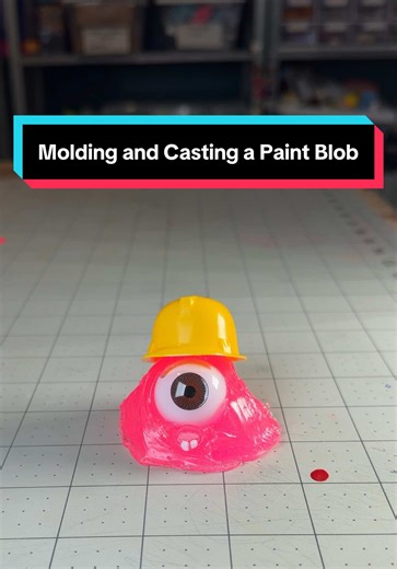 Making a silicone mold of a paint blob and casting it in resin. #nickpainting #blob #artprocess #artsandcrafts