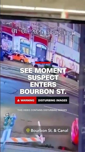 See moment suspect enters Bourbon St.