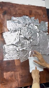 1.6M views · 10K reactions | Arabic Calligraphy With Silver Leaves On Canvas 六‍❤️ #art #paintings #calligraphy #reelsviralfb | Muhammad Amjad Alvi Calligrapher | Facebook