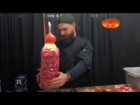 Making Shawarma- Building Technique by Spinning Grillers New York