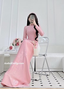 KAMILA Mauve Ao Dai With Simple Pearls | áo Dài Vietnam| Ao Dai Women| Uniform Ao Dai| No Pants| 4D Silk| S-6XL - Etsy