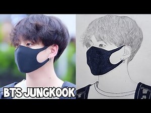 How to draw BTS Jungkook|BTS Member Pencil Sketch|Jungkook Sketch step by step for beginners|정국