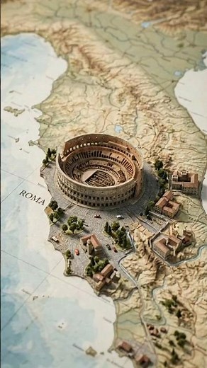 Map vs. Reality: The Colosseum 🇮🇹 #shorts #colosseum #geographic