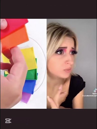 tik tok di Arienne makeup #viral #voliamoneiperte #slime ‪@Familykawaii‬ #perte