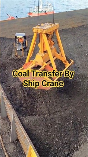 Cargo loading in action by Ship Crane🎬 #coal #short
