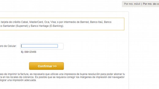 Pagar Factura Antel Movil
