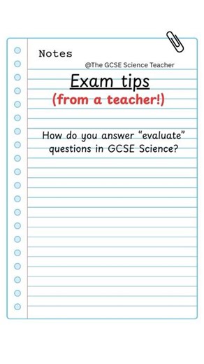 How to Answer “Evaluate” Questions In GCSE Science Exams 🧠✨ | Scrollable Flashcards