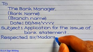 849K views · 11K reactions | Application for Bank Statement | R.U.A Sign Writing | Facebook