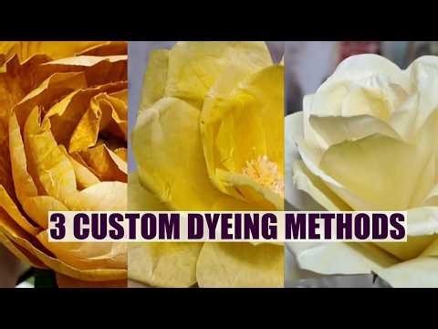 Don't Buy Colored Tissue Paper Until You Try These 3 Dyeing Techniques for your paper flowers! 🌸