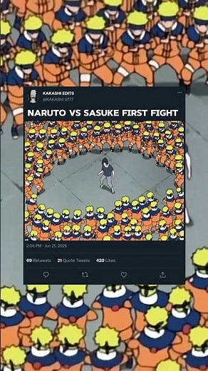 NARUTO VS SASUKE FIRST FIGHT ☠️