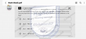 Math Mod2.pdf16Mark for RevewFor the exponential function f... | Filo