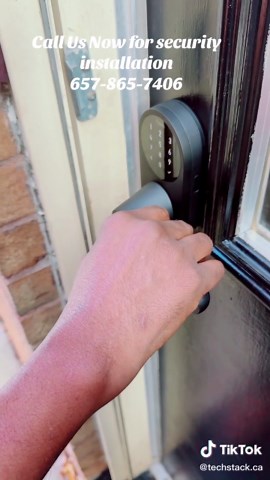 Fingerprint Smart door locks installed #camerainstallation #brampton #toronto #mississauga #gta #lorex #reolink #audiosystem #bose #cctvcamera #cctv