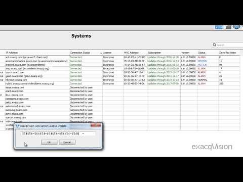 Systems Page, exacqVision
