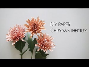 How to make paper Chrysanthemum (DIY Paper flowers, mums, crafts)