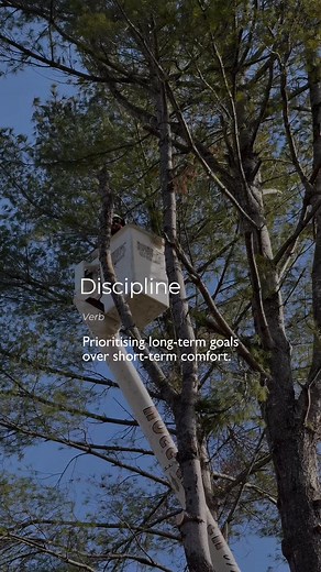 Discipline’s what keeps the job safe, clean, and done right. Every. Single. Time. #treework #motivation #discipline #arboristlife #staysharp #treecare | Roberts' Tree Experts, LLC. | Facebook
