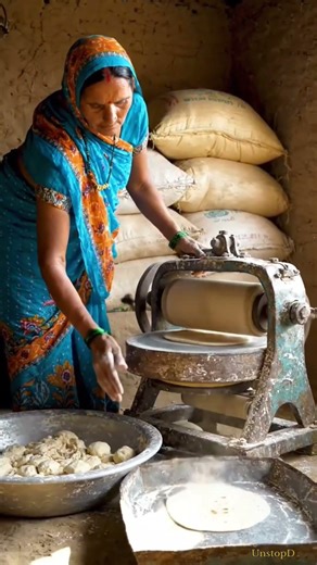 The World’s Fastest Roti Maker?! 😲🫓 #desi #villagefood #villagelife