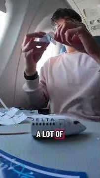 I made a paper model Airbus A220 while flying in a Delta A220! Template by Liverycraft, link in bio.