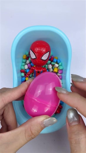 Minutes Satisfying Video | Mixing Funny Candy ASMR & Make Up in 3 Bathtubs with Chibi Spider-man