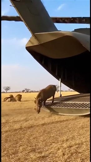 🐗🚁 “Warthog Sky jump Chaos! The Lions Never Expected THIS!” 😂 #wildlifeentertainment #wildboar
