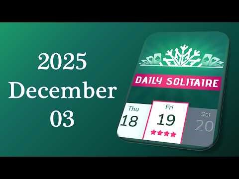 Daily Challenge Solitaire Solution December 03 2025