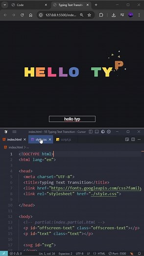 Typing Text Transition #programación #javascript #desarrolloweb #animation #efects #texto #code | Becod - Recursos Web Para Desarrolladores