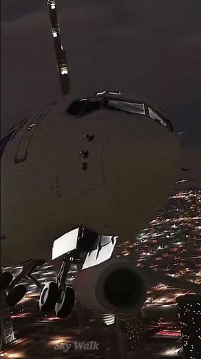 flydubai Boeing 737: Approach to Dubai Airport via Burj Khalifa