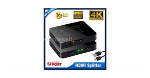 Buy HDMI Splitter Amplifier 1 In 2 Out Video Duplicator Foxtel DVD Full 4K HD 3D AU - 1x DP To HDMI Cable 1.8M Online | Kogan.com