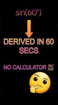 Finding sin(60°) without calculators🤌... #math #trigonometry