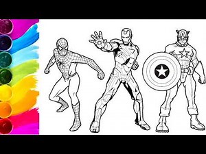 Avengers drawing, Let's Draw and color together, Easy Step by Step