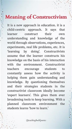 Meaning of Constructivism in 60 Seconds | B.Ed Paper 3 #bednotes