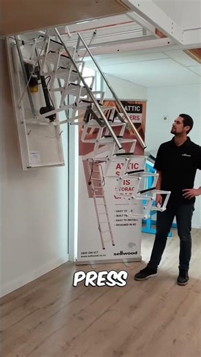 Automatic Ceiling Stairs That Open with One Button#shorts