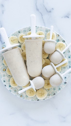 Amy Palanjian on Instagram: "Pro tip: Popsicles for breakfast🎉. Like a smoothie, only way more fun! (And easy to make and stash so the kids can help themselves!) These are in repeat in my house as soon as the weather warms even a bit. ⠀⠀⠀⠀⠀⠀⠀⠀⠀ Banana Popsicle recipe AND my favorite popsicle molds are linked in my @yummytoddlerfood profile for you. ⠀⠀⠀⠀⠀⠀⠀⠀⠀ #toddlers #toddlerbreakfast #babybreakfast #easysnack #popsicles #bananarecipe"