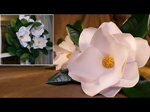 Paper Magnolia Flowers & Wreath | DIY