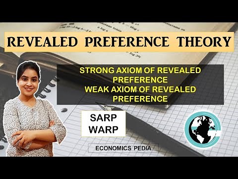 65. REVEALED PREFERENCE THEORY | STRONG & WEAK AXIOM OF REVEALED PREFERENCE [ SARP & WARP THEORY ]