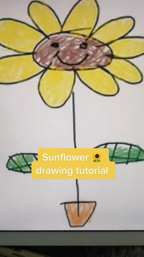 How to Draw Sunflower! #sunflower #drawingtutorial #arttutorial #tutorials #flowers #reels #trending #viral #howto #howtodraw #lifehacks | CrescentArts