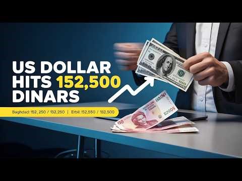💵 US Dollar Hits 152,500 Dinars! Baghdad & Erbil Exchange Rates Explained 📈