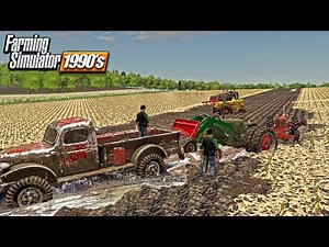 1950's MUDDY MESS IN PLOWING ( ROLEPLAY) FARMING SIMULATOR 19