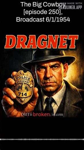 The Big Cowboy [episode 250], Broadcast 6/1/1954 | Dragnet | Old Time Radio