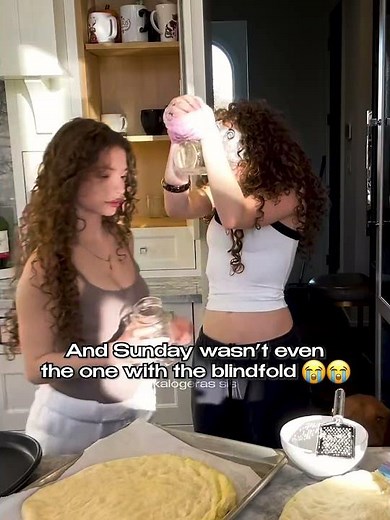 Kalogeras Sisters BlindFolded Cooking Challenge