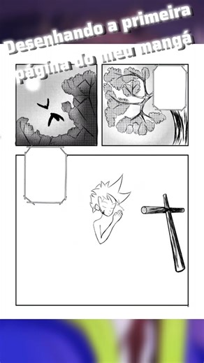 Desenhando a primeira página do meu mangá #anime #mangabrasil #mangabr #manga #quadrinhos #mangaka