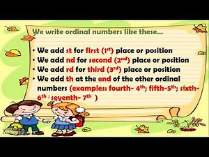 Ordinal Numbers from 1-10