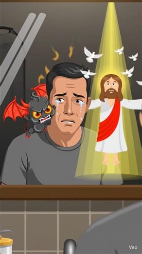The Battle Inside You… Jesus vs Devil 😳✝️😈 #shorts