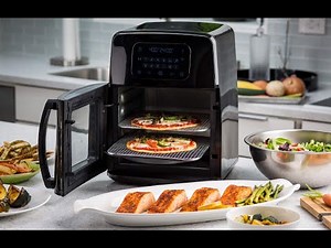 Modernhome Air Fryers 8Qt Premium Digital Air Fryer Oven with Auto Stirring, Rotating Rotisserie,
